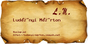 Ludányi Márton névjegykártya